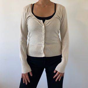 Cotton On // light tan button up cardigan